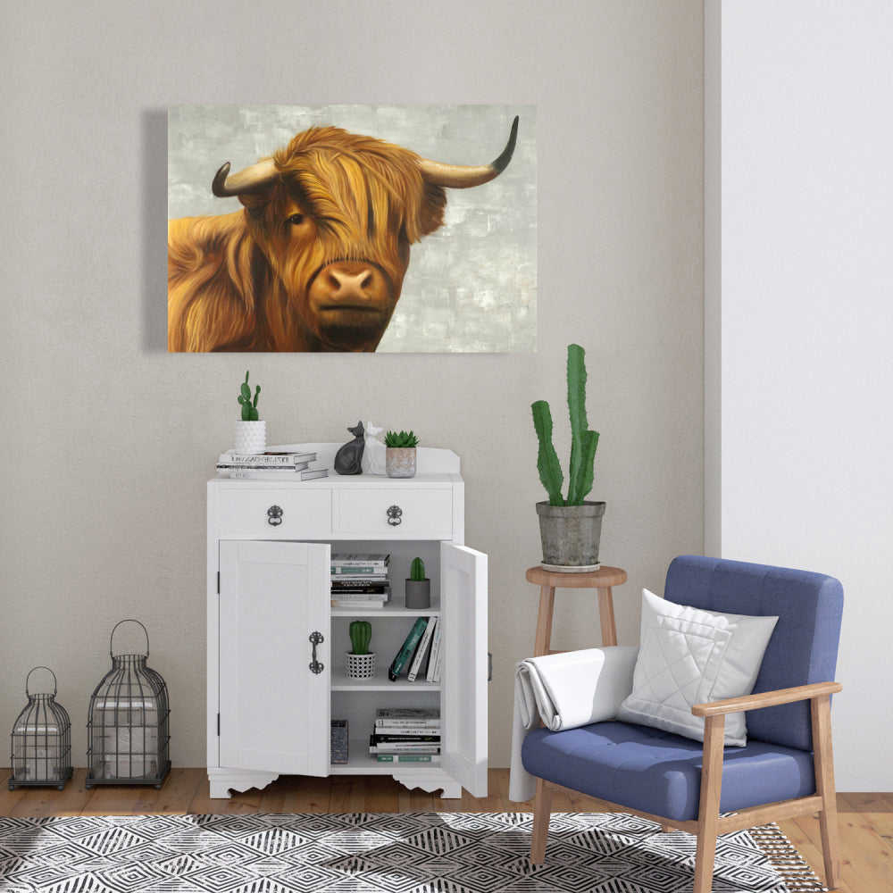 Highland Cattle Fine Art Gallery Wrapped Canvas 24x36