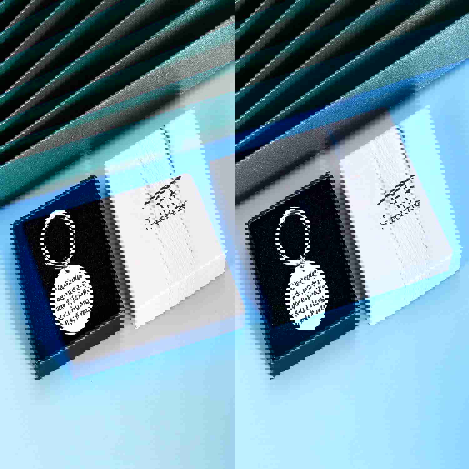 Personalized Fathers Day Keychain Gift for Dad from Daughter Son Kids