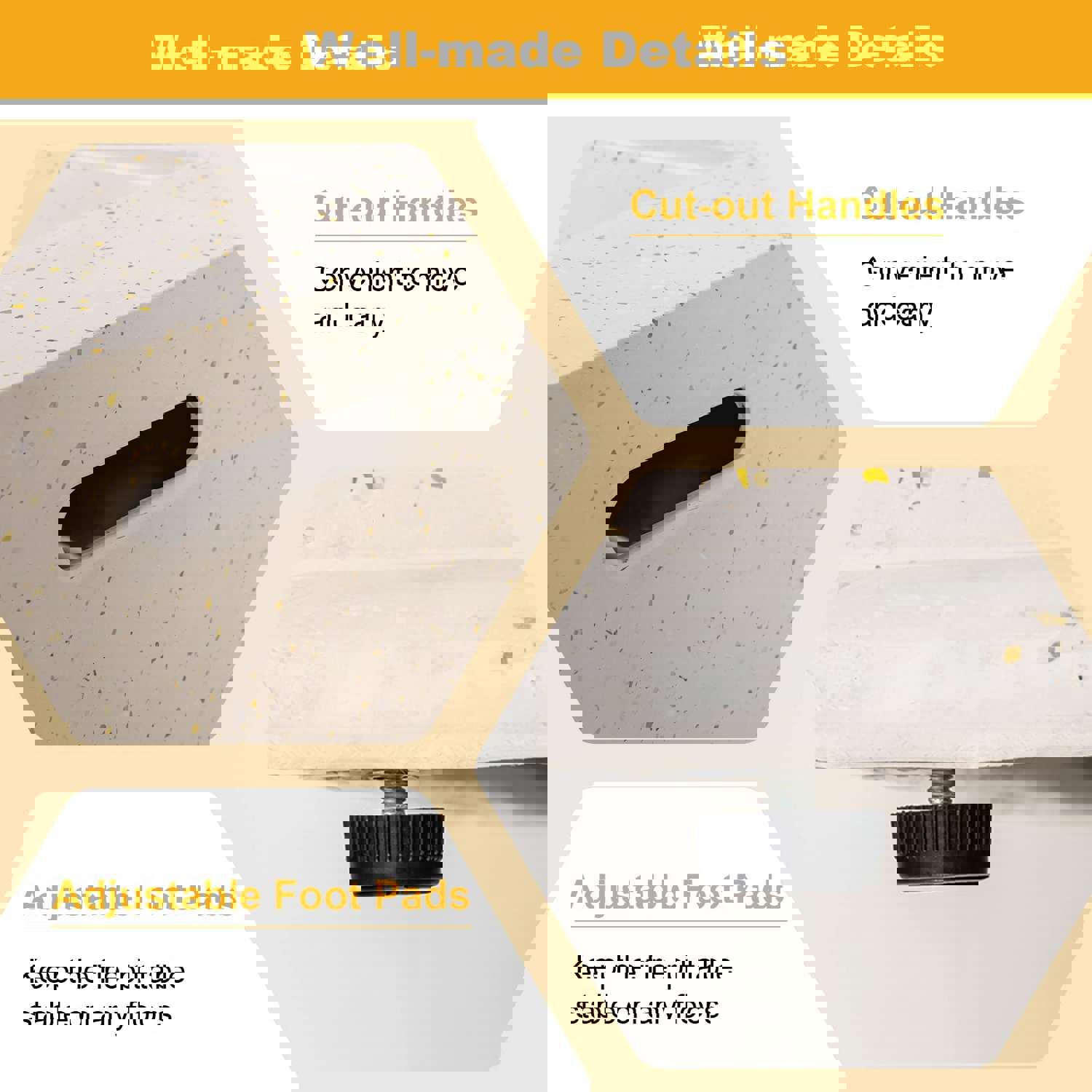 Tangkula 50,000 BTU Outdoor Fire Pit Table, 42 Rectangle Terrazzo Propane Gas Fire Table with Auto-Ignition