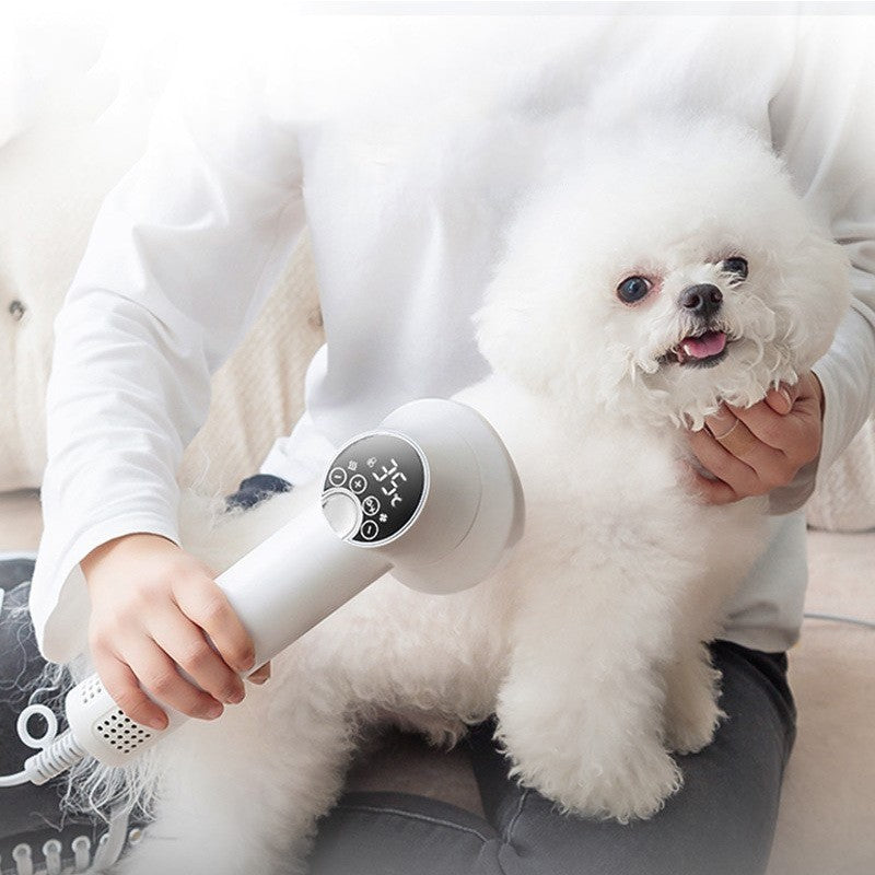 NEX Intelligent Pet Hair Dryer with Blow & Comb Function - Silent & Safe for Dogs & Cats