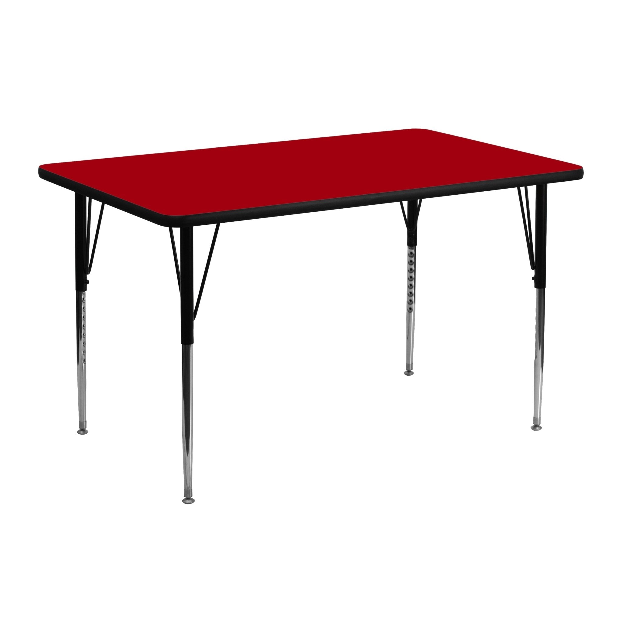 Wren Mobile 24W x 48L Rectangular Thermal Laminate Activity Table with Adjustable Legs