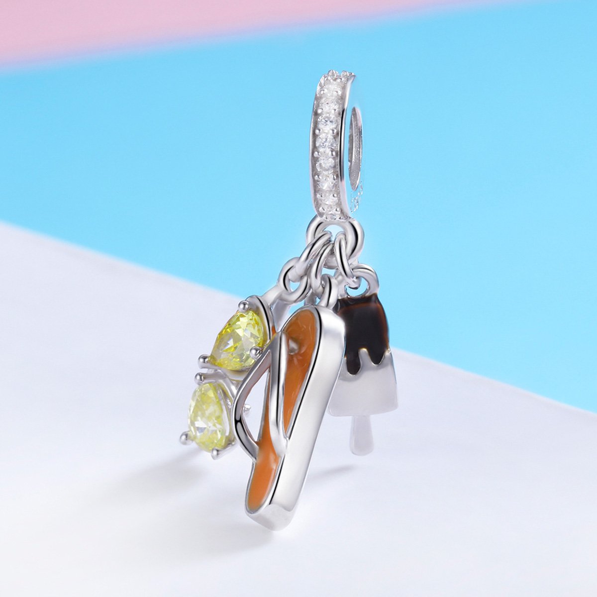 Sterling 925 Silver The Beach Wear Pendant for Pandora & European Charm Bracelets