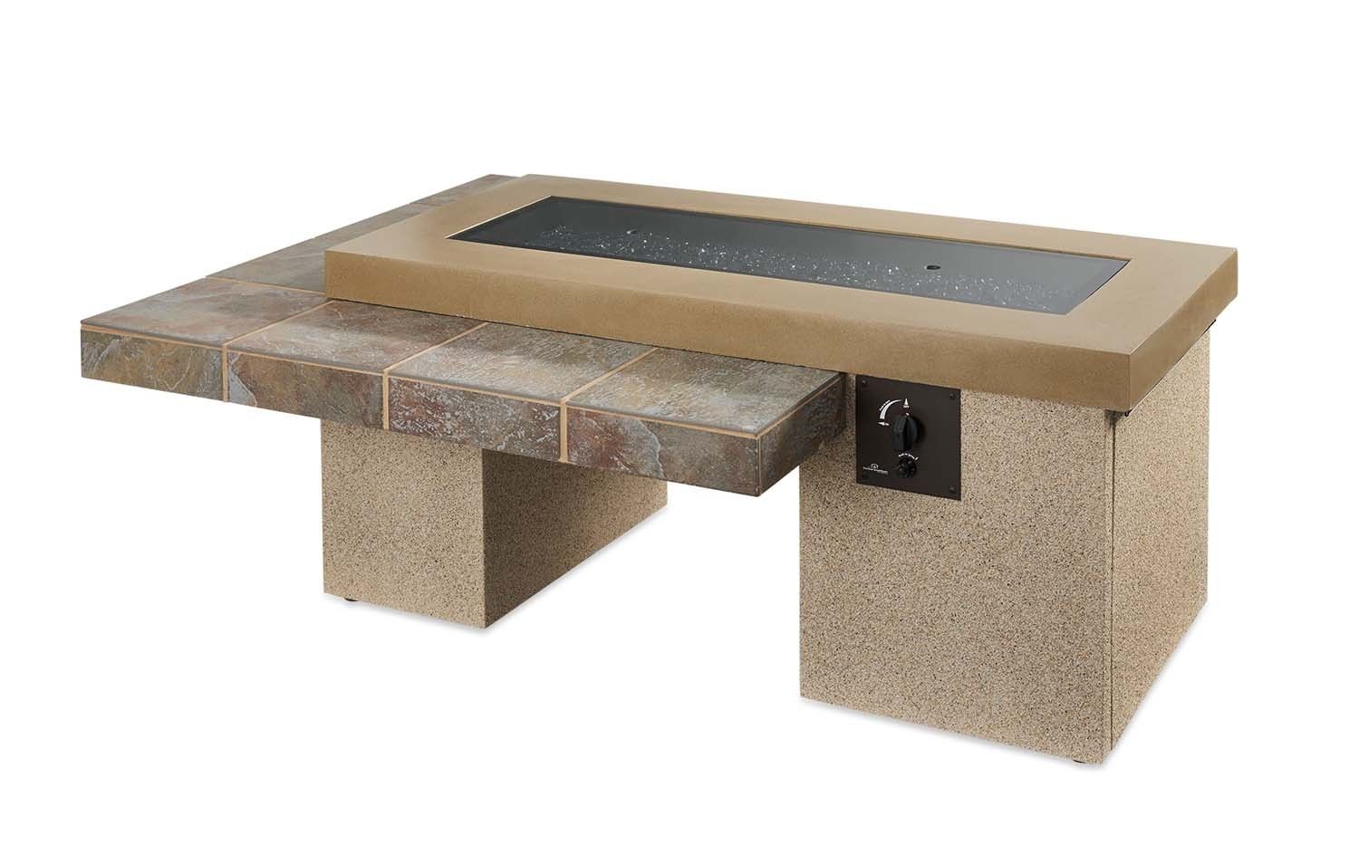 Outdoor Greatroom - Black Uptown Linear Gas Fire Pit Table - UPT-1242