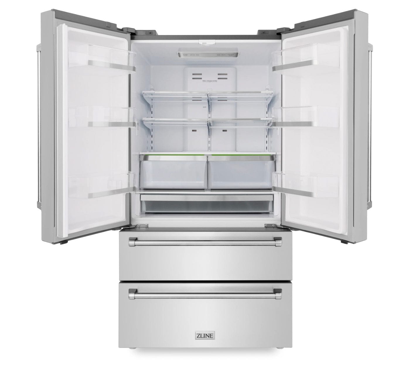 ZLINE 36 22.5 cu. ft Freestanding French Door Refrigerator with Ice Maker in Fingerprint Resistant Stainless Steel