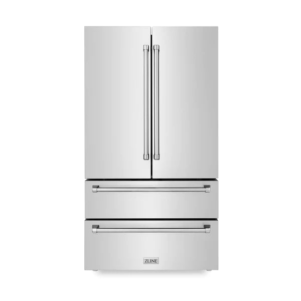 ZLINE 36 22.5 cu. ft Freestanding French Door Refrigerator with Ice Maker in Fingerprint Resistant Stainless Steel