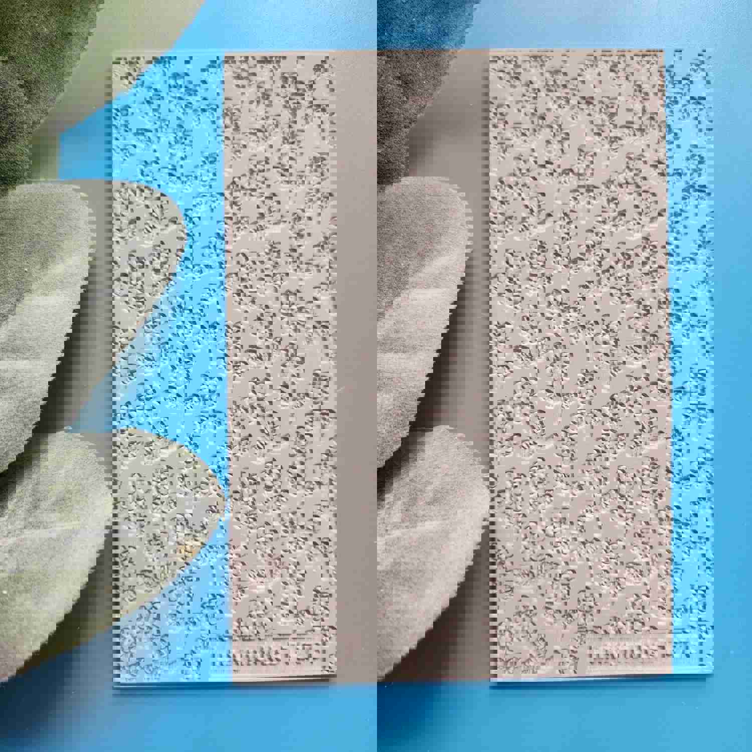 Polymer Clay Texture Tile - Flower Design Rubber Mat T-276