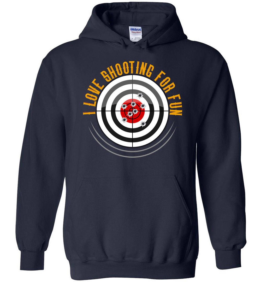 I Love Shooting for Fun Mens Hoodie