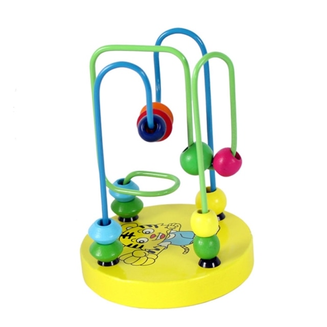 Wooden Roller Coaster Early Learning Educational Puzzle Math Toy for Children 1-3 Years