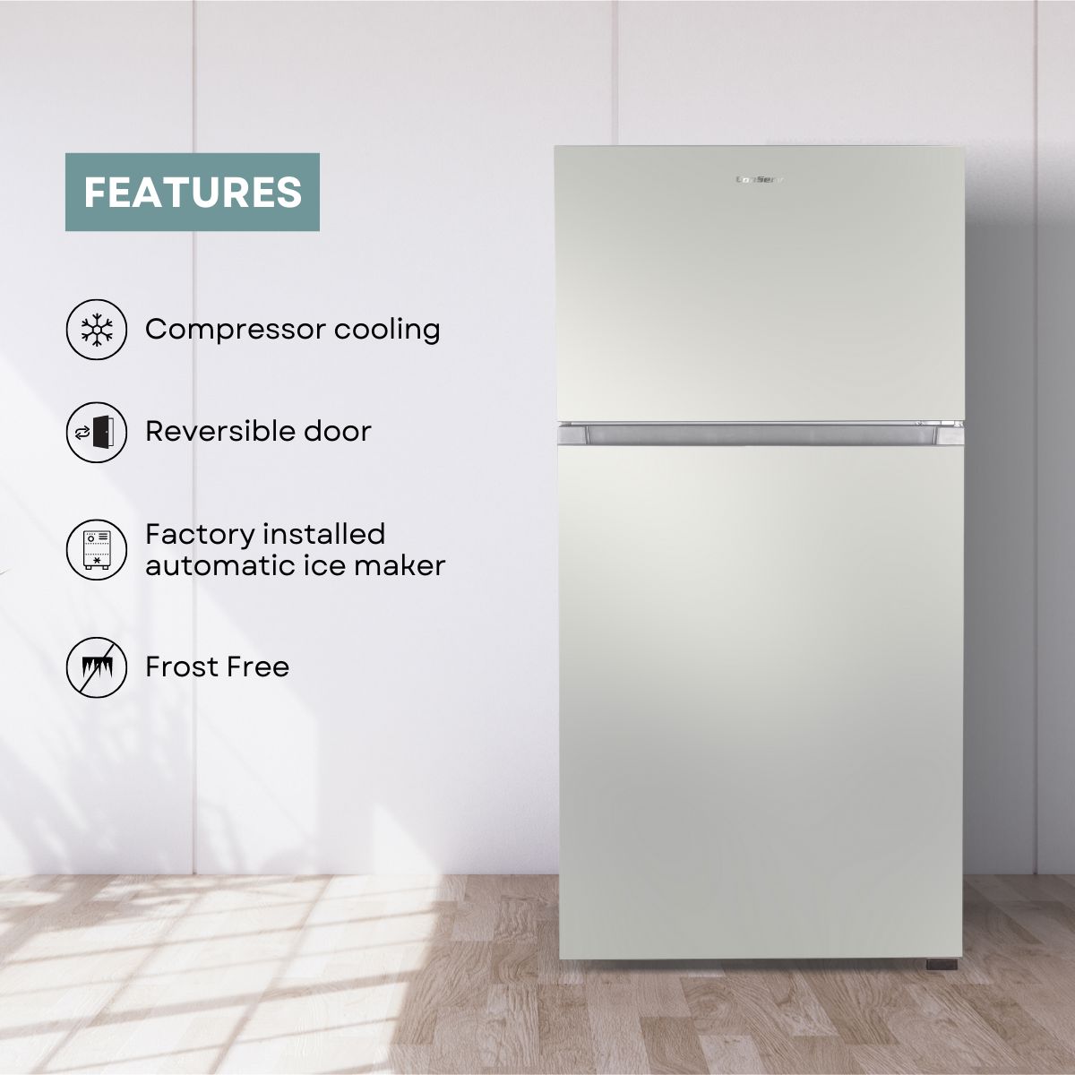 21 cf Stainless Top Mount Refrigerator-Freezer with Ice Maker