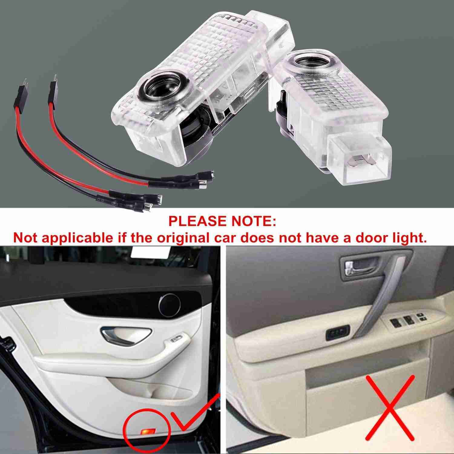 Audi Car Door Logo LED Projector Lights - 4 PCS Set for Audi A1 A3 A4 A5 A6 A7 A8 Q3 Q7 R8 TT