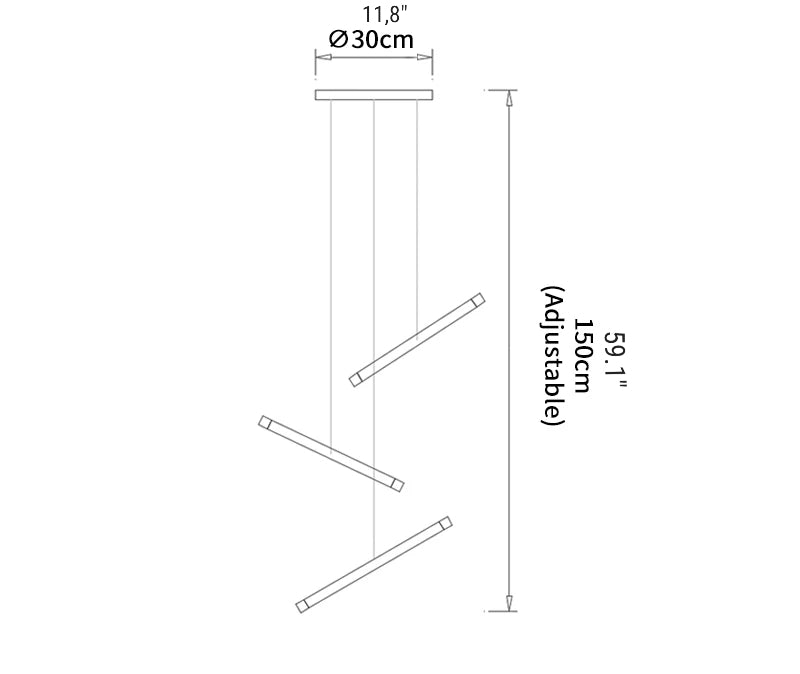 Gold/Chrome/Black Luxury Minimalist Chandelier - MIRODEMI COLLECTION