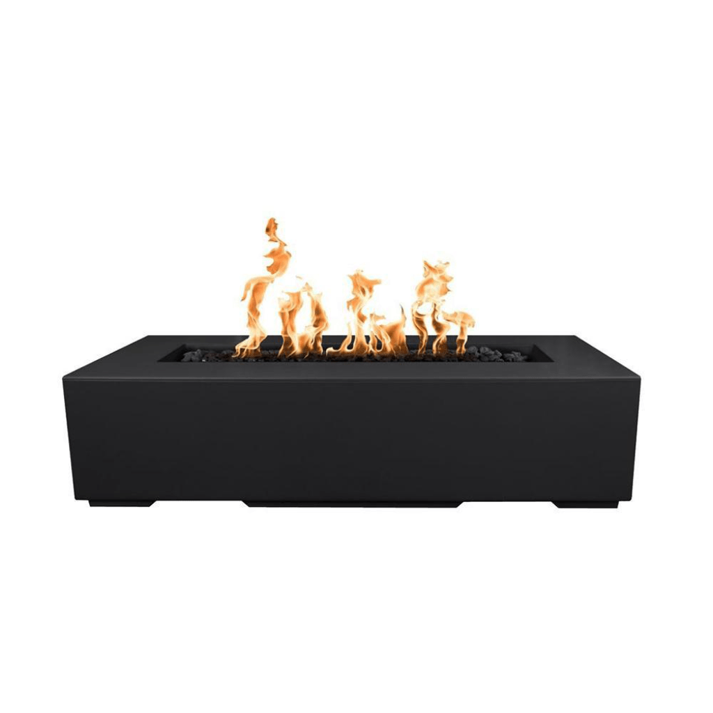The Outdoor Plus 48 Regal GFRC Concrete Rectangle Liquid Propane Fire Pit Table