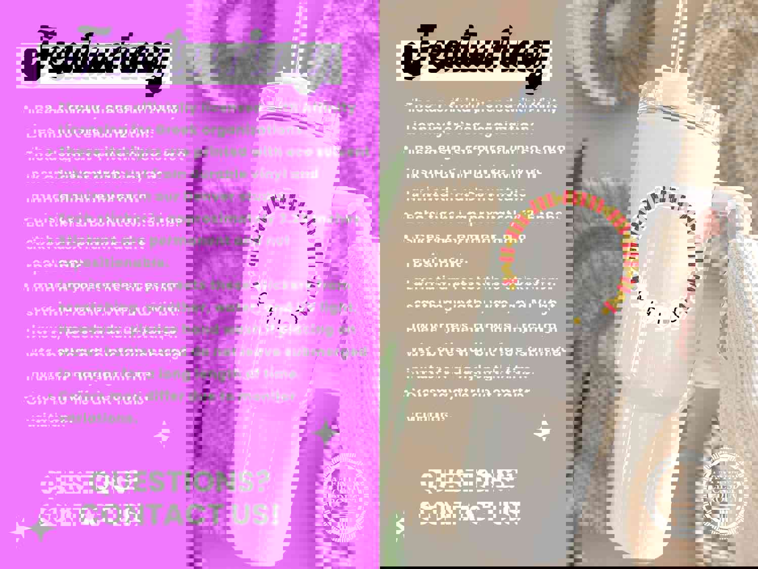 Chi Omega Vinyl Sticker - Friendship Bracelet Sorority Decal