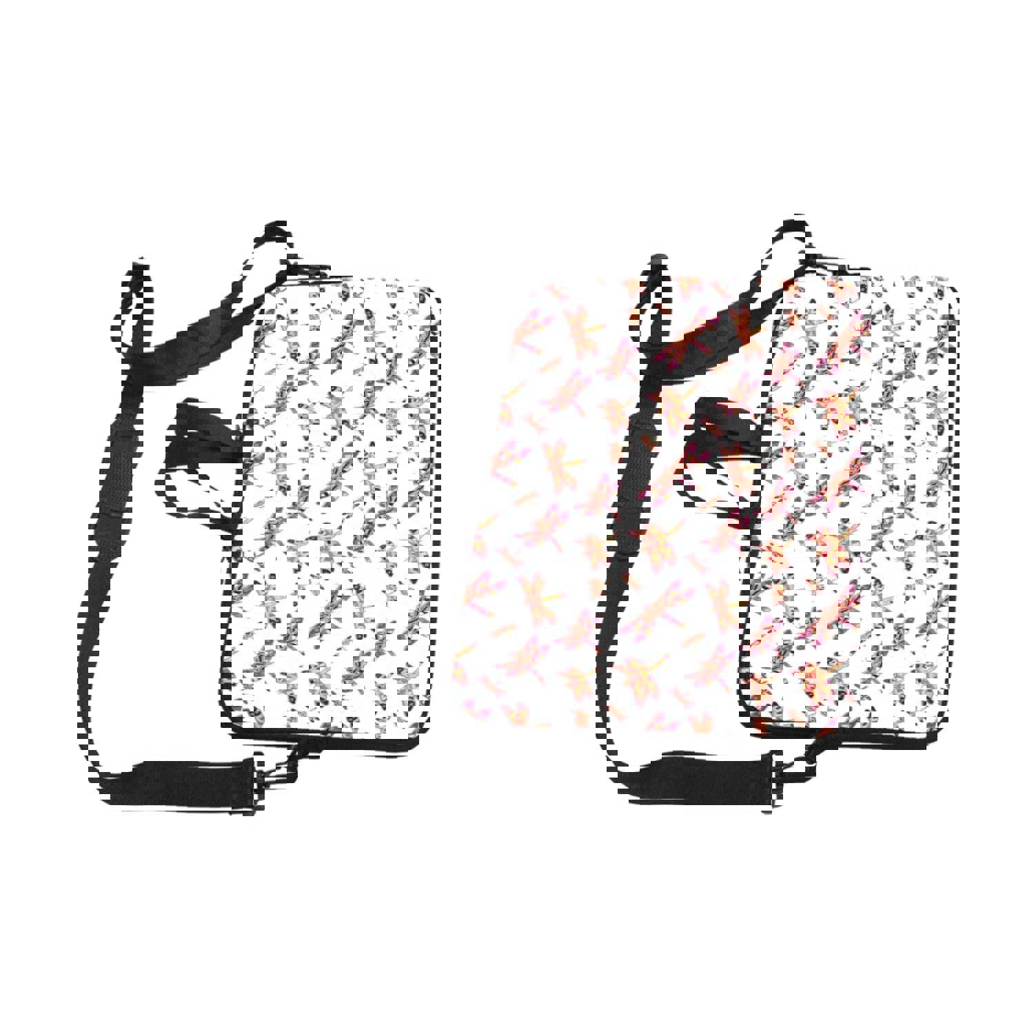 Gathering White Laptop Handbags 13 - Dragonfly Design