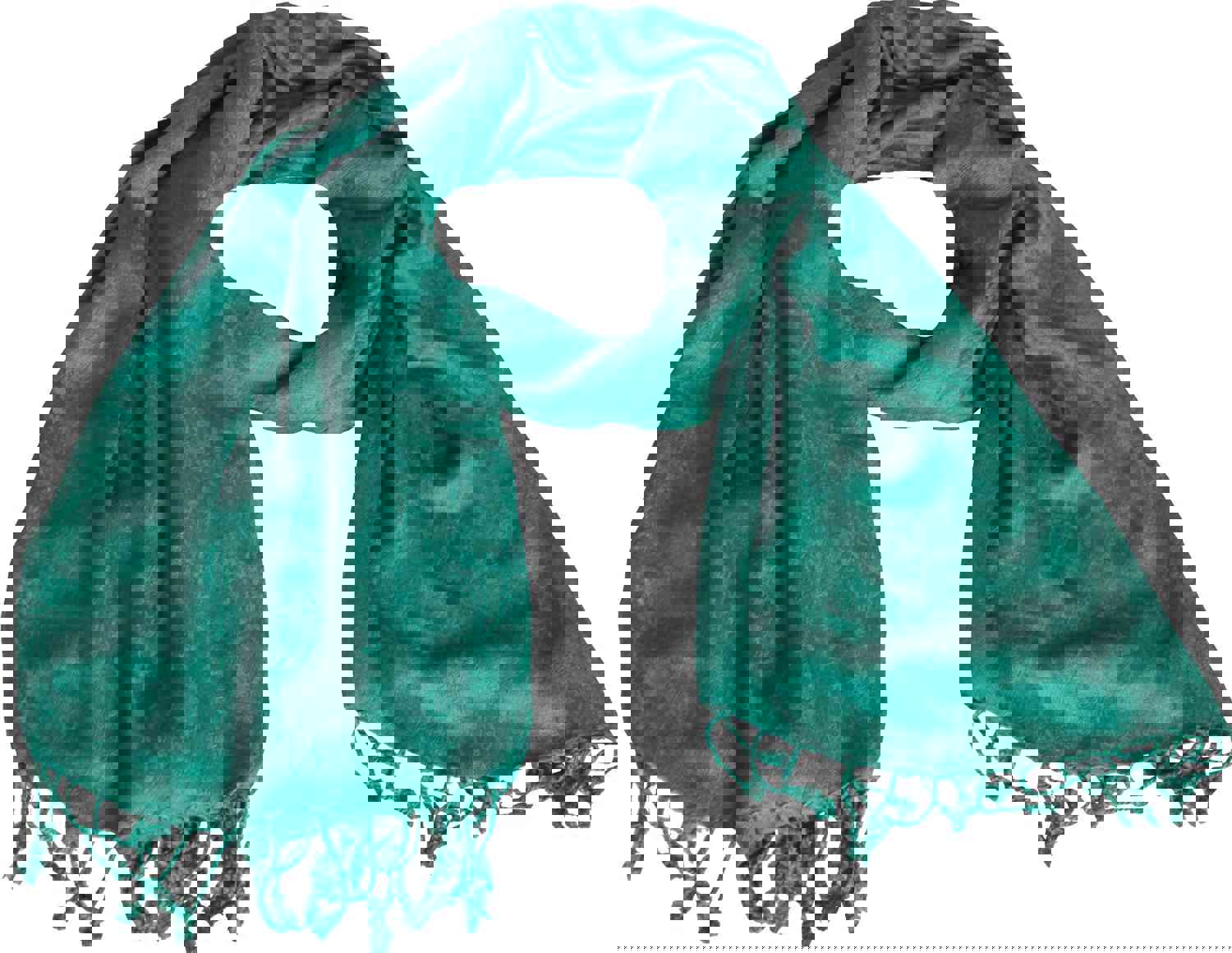 Fashion Indian Viscose Scarf for Women - Reversible Wrap Shawl (Green, 68 x 29 inches)