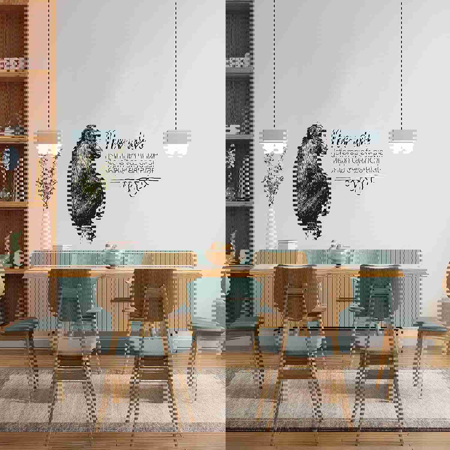 Animal Life Quote Vinyl Wall Sticker Decal - Never Work Monkey Motivation Quote