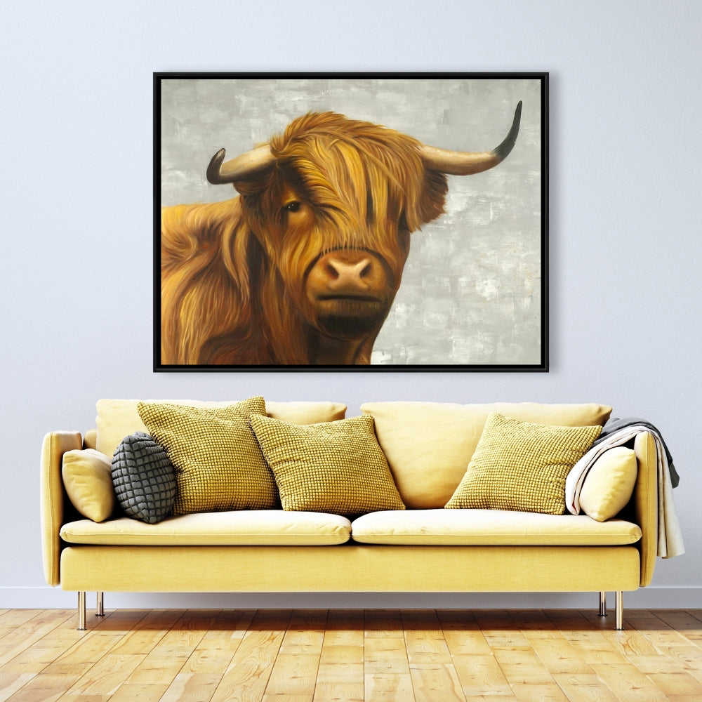 Highland Cattle Fine Art Gallery Wrapped Canvas 24x36