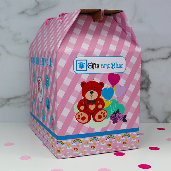 Blue Baby Girl Bundle Gift Set with Essentials, Toys & Accessories for 1st Year (12 Items)