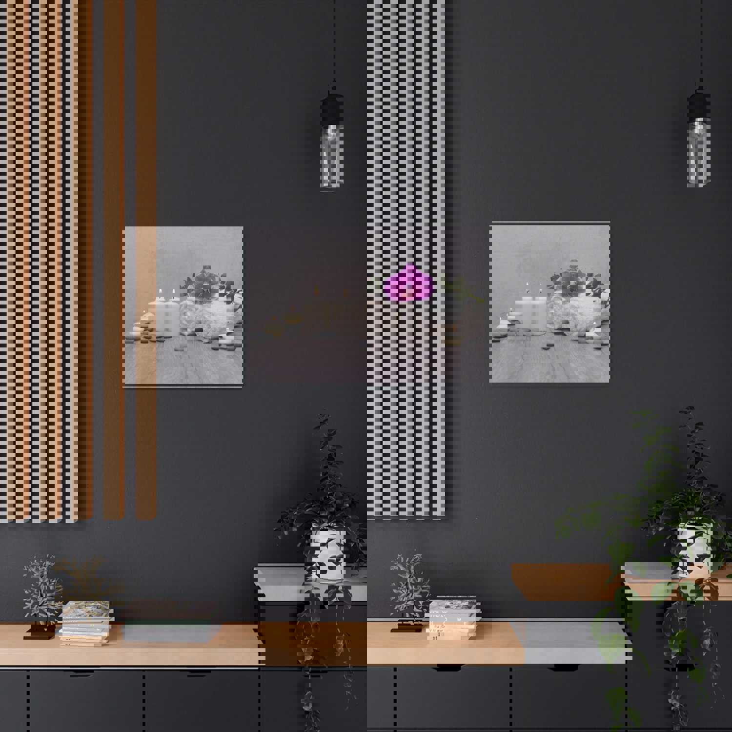 Green Leaves Forest Floral Nature Photography Canvas Wall Art Towel for Home Decor