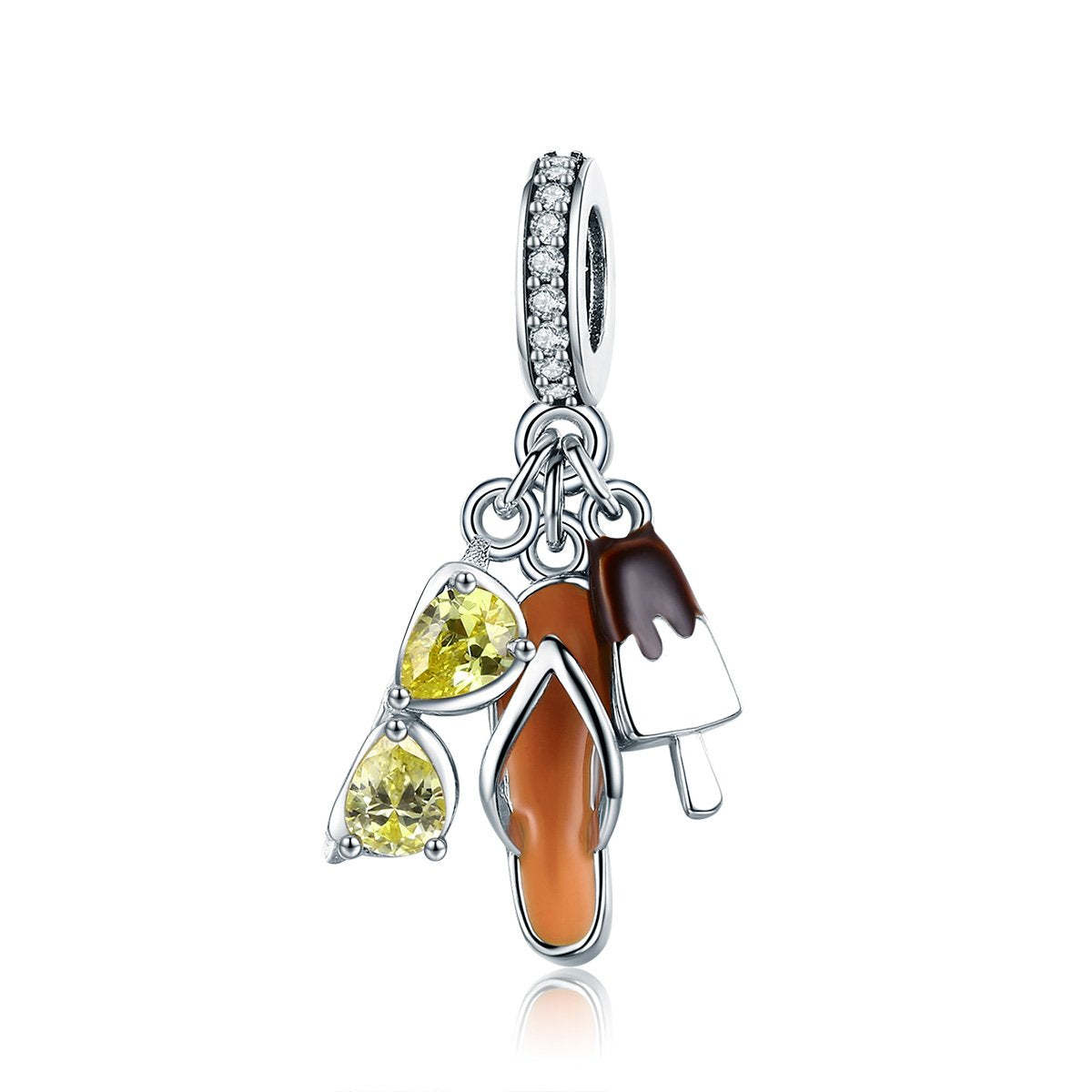Sterling 925 Silver The Beach Wear Pendant for Pandora & European Charm Bracelets