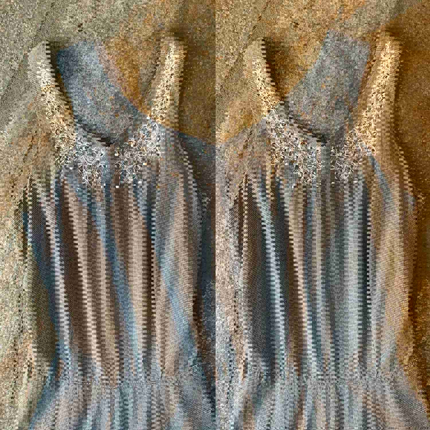 Vintage 1950s Black & White Checkered Dress - Retro Classic Style