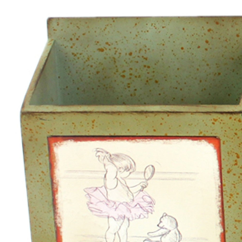 Green Rustic Horizontal Newspaper & Magazine Rack | 36x12