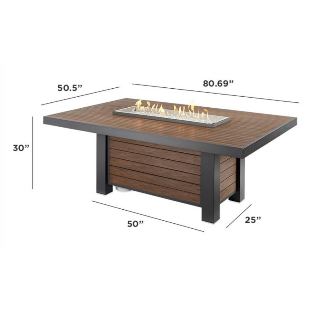 Kenwood 81-Inch Gas Fire Pit Dining Table for Outdoor Gatherings