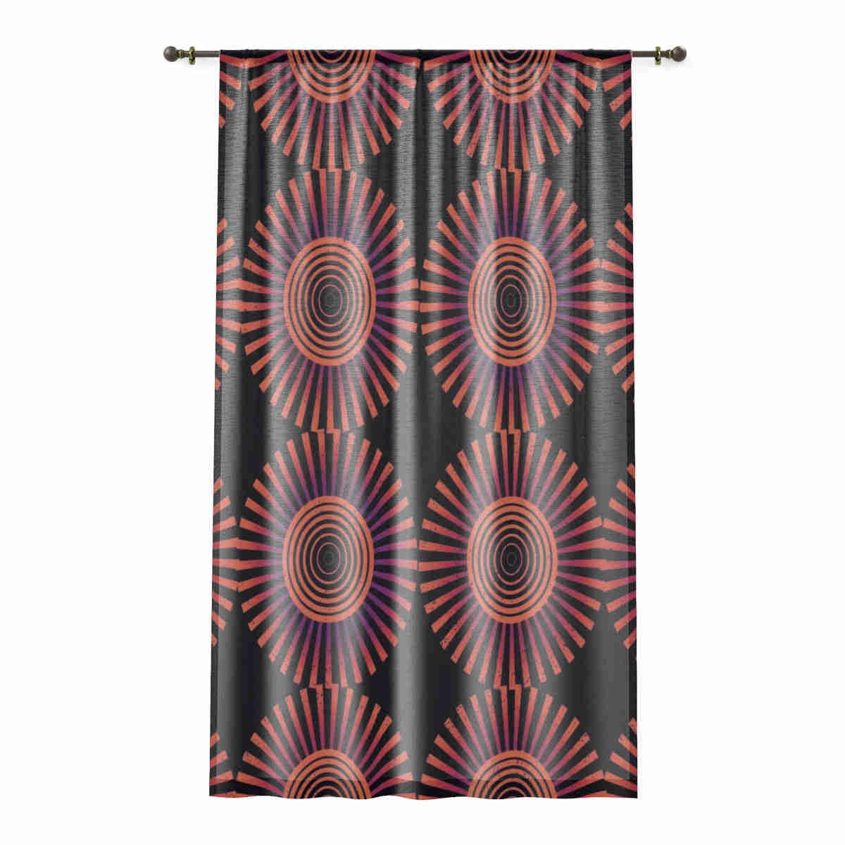 GRAPHIC SUN - SHEER Window Curtain