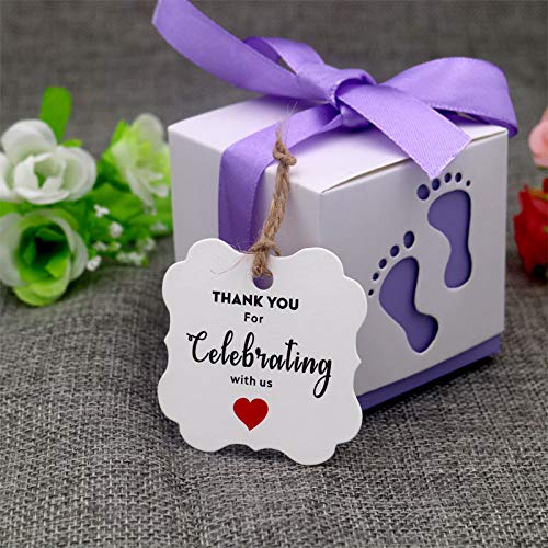 Original Design 100PCS Paper Gift Tags with Red Hearts for Celebrations
