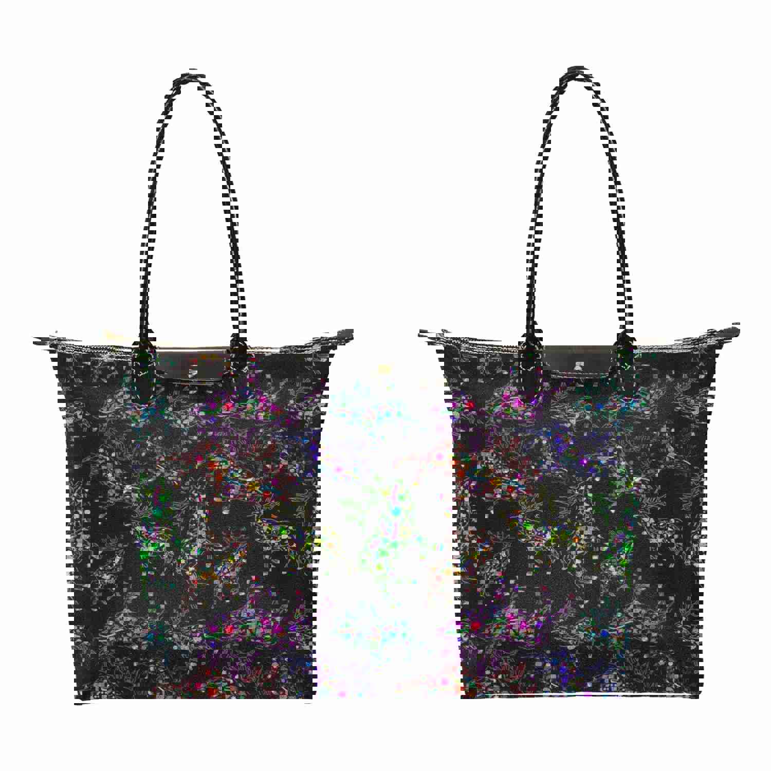Neon Floral Elks Single-Shoulder Lady Handbag