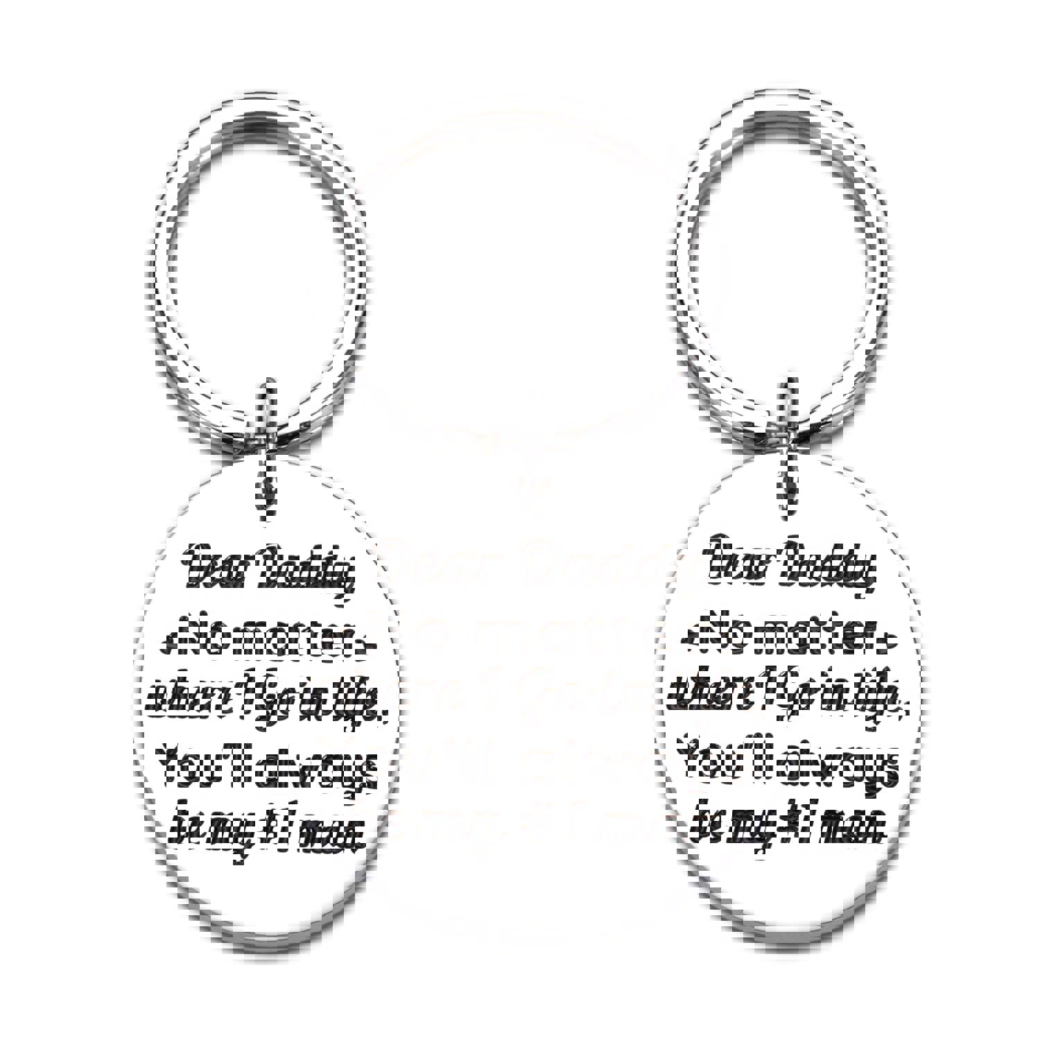 Personalized Fathers Day Keychain Gift for Dad from Daughter Son Kids