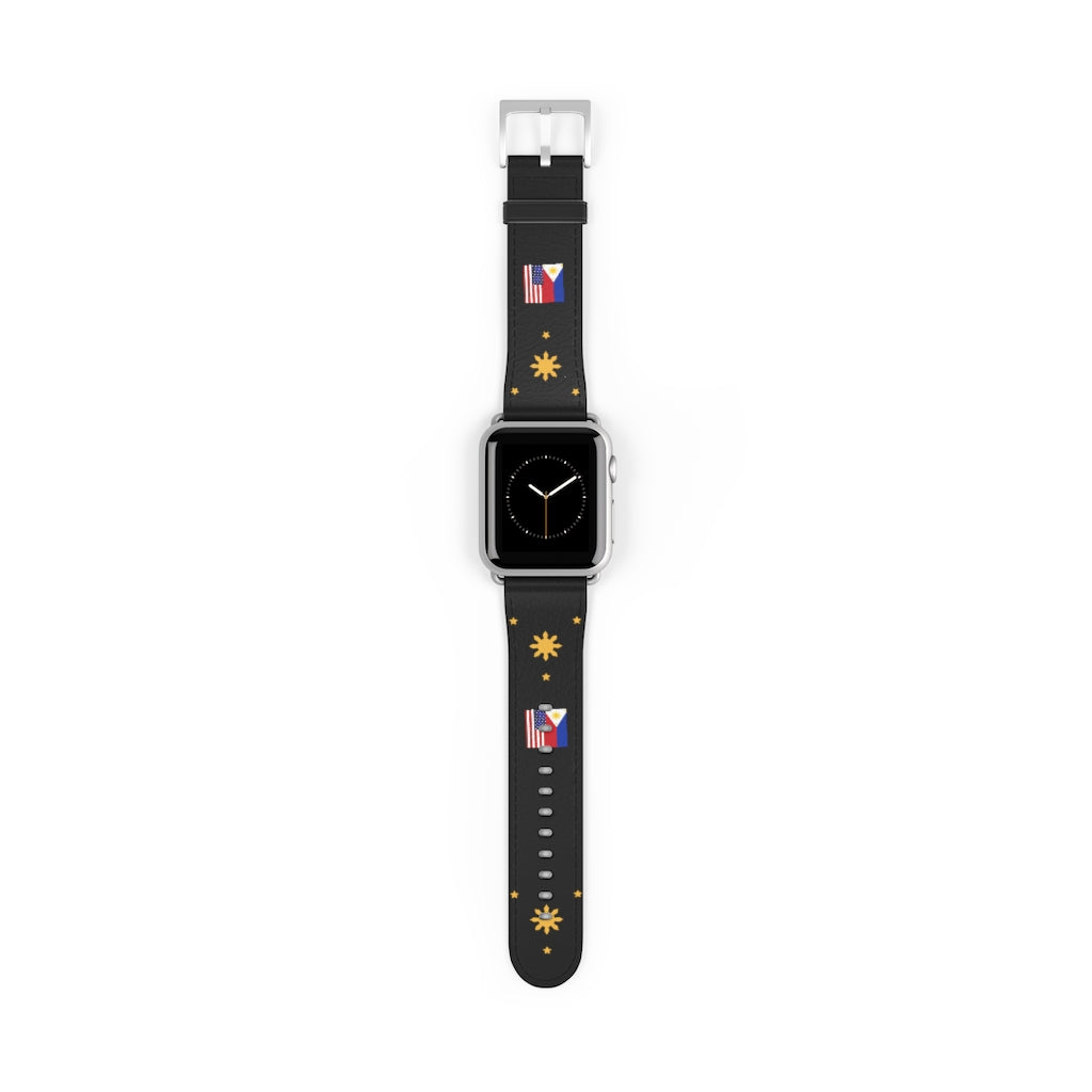Philippine Sun and Star Apple Watch Band - Faux Leather Strap for Apple Watch