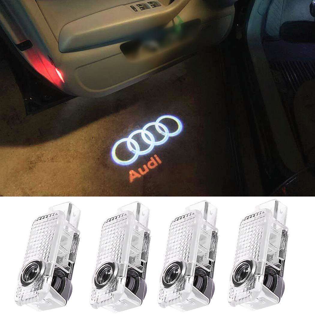 Audi Car Door Logo LED Projector Lights - 4 PCS Set for Audi A1 A3 A4 A5 A6 A7 A8 Q3 Q7 R8 TT