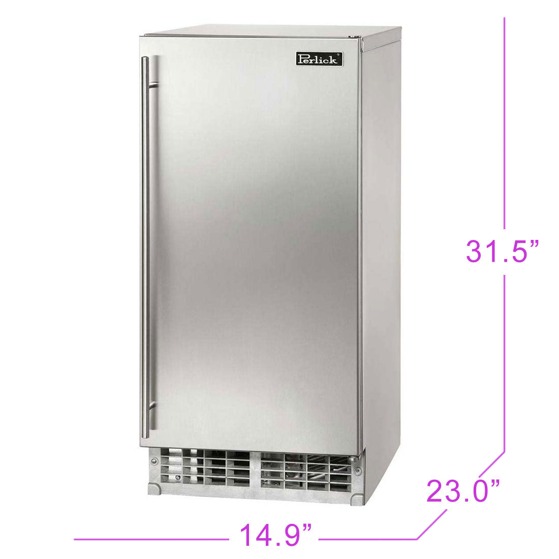 Perlick H50IMS-ADL Clear Ice Maker - Stainless Steel Solid Door