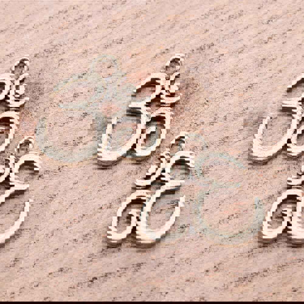20pcs Antique Bronze Om Symbol Charms for DIY Jewelry Making