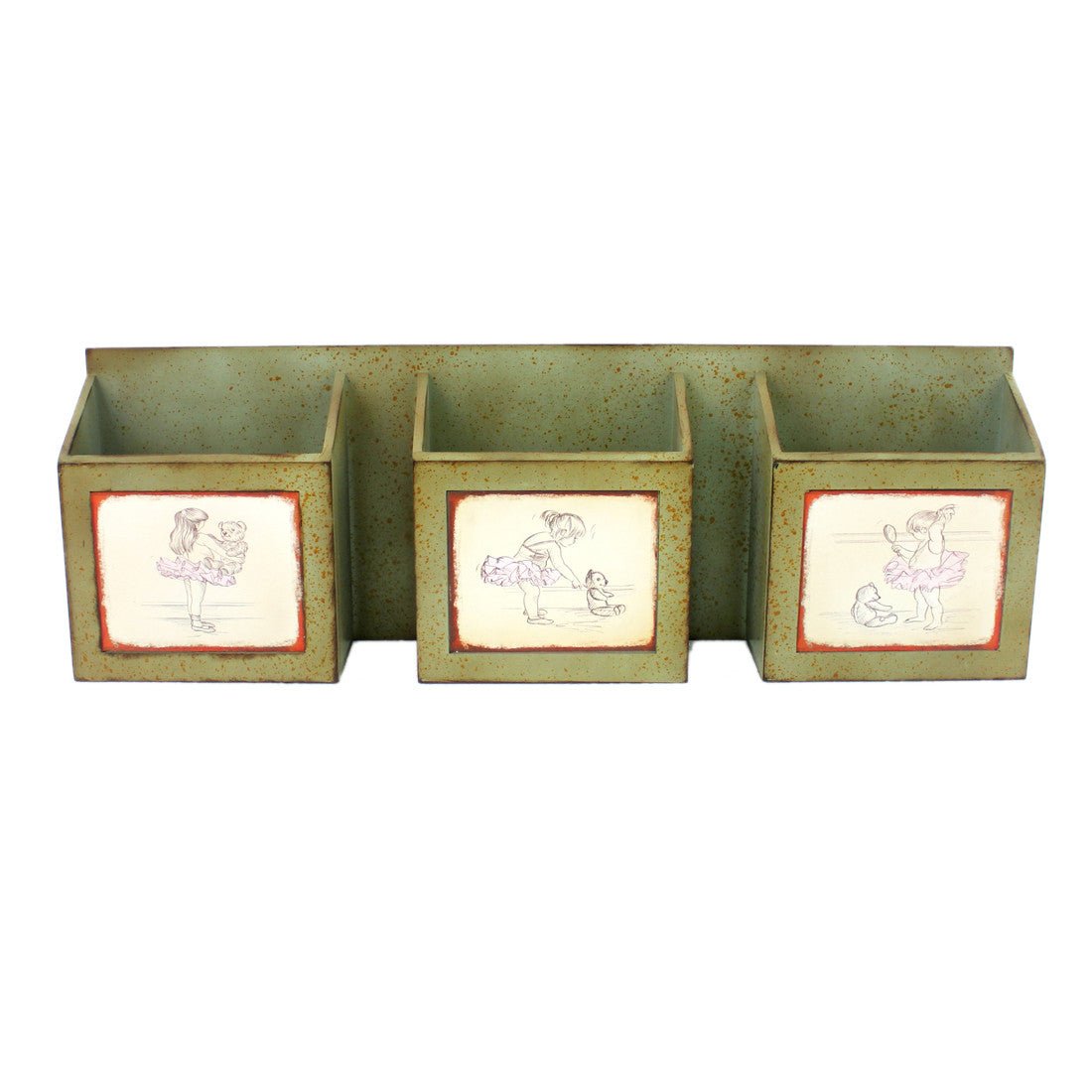 Green Rustic Horizontal Newspaper & Magazine Rack | 36x12