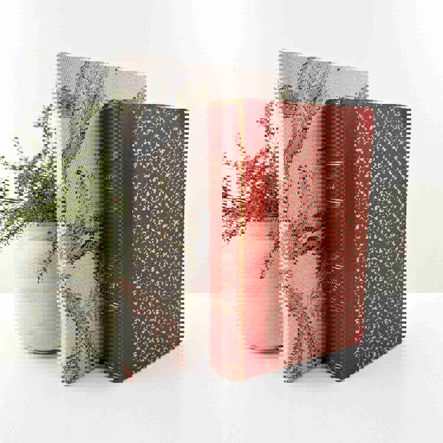 Red Decorative Book Set for Home Decor