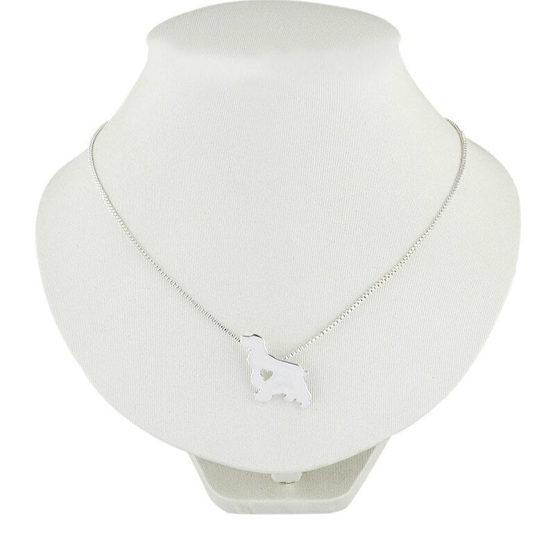 G.SKY Cocker Spaniel Dog Necklace - Buy One Get One Free, Golden Plated Animal Pendant Jewelry