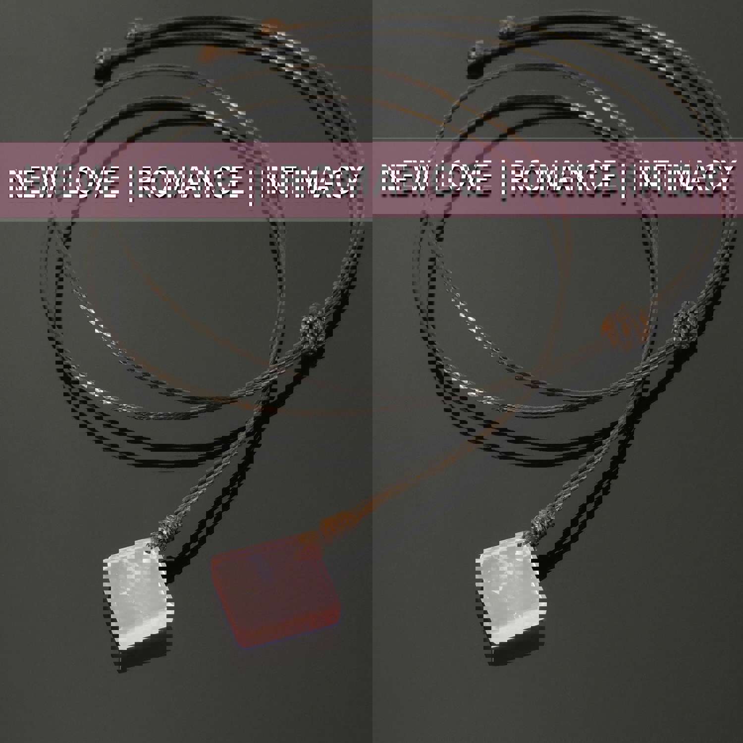 Handmade Rose Quartz Diamond Pendant Necklace - Heart Chakra Healing Jewelry