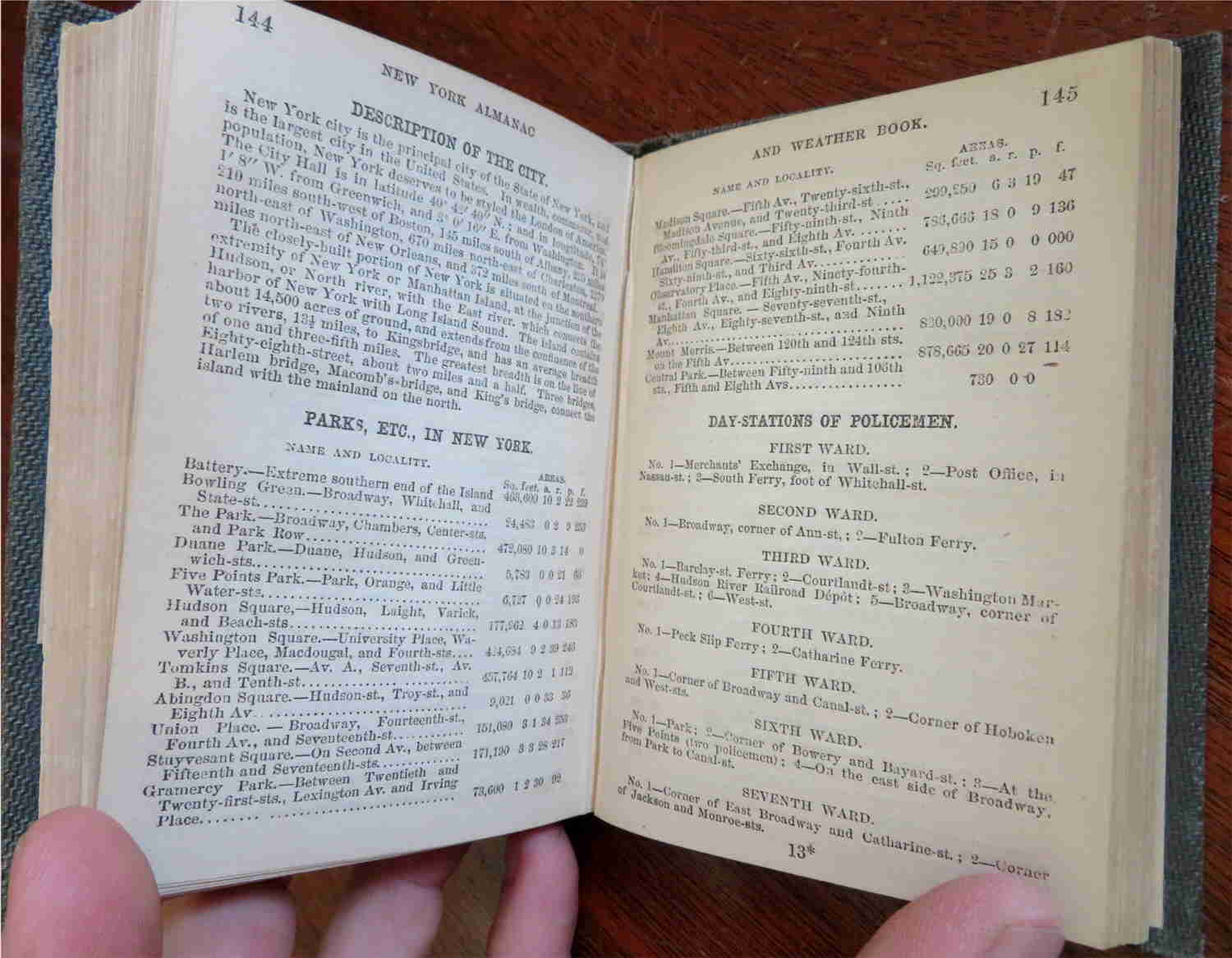 New York Almanac & Weather Book 1857 Mason Brothers Calendar Disasters