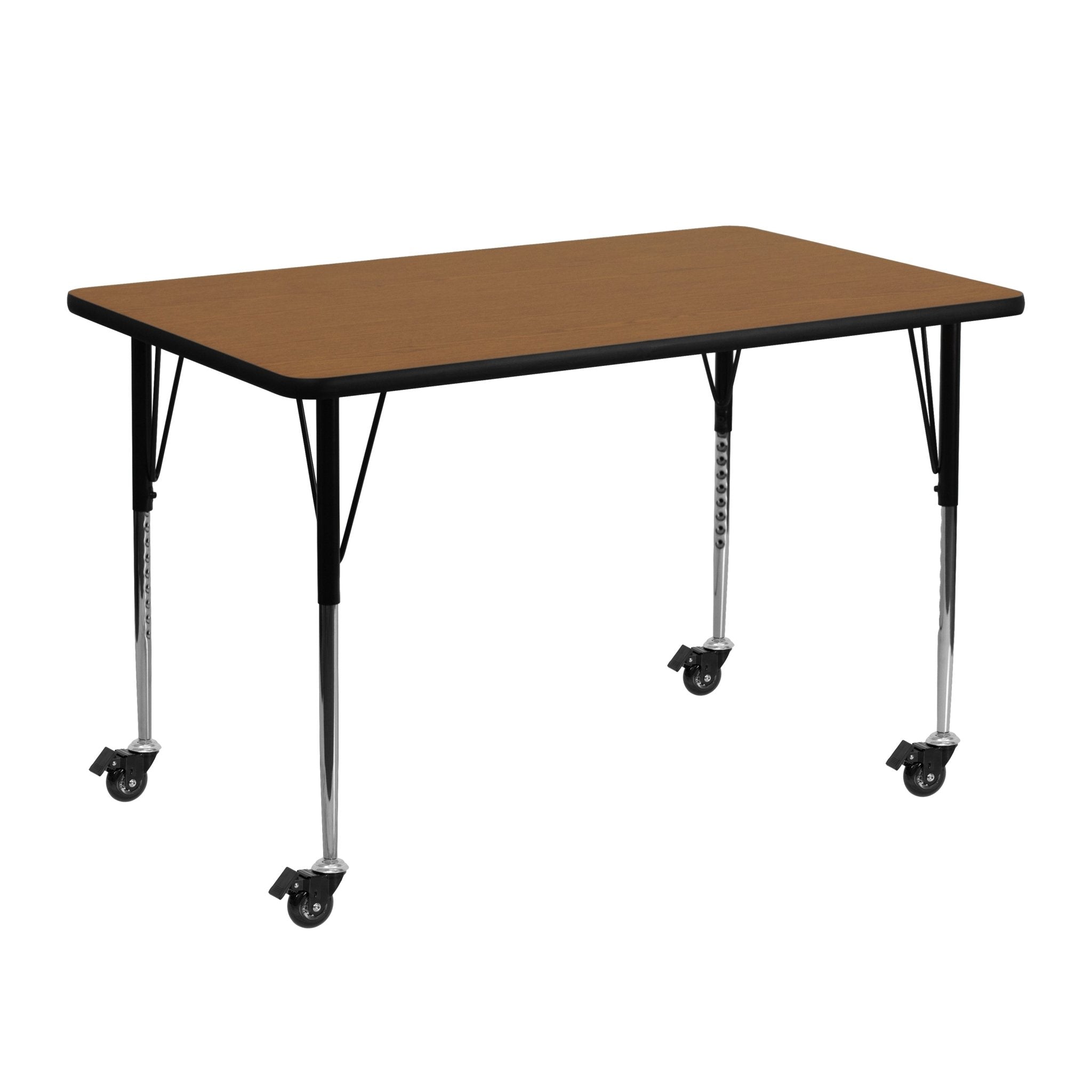 Wren Mobile 24W x 48L Rectangular Thermal Laminate Activity Table with Adjustable Legs