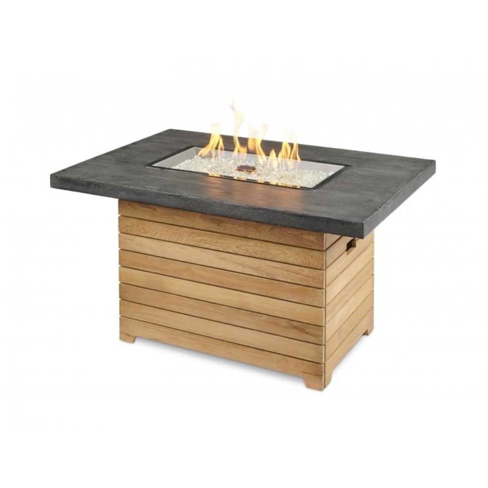 The Outdoor Greatroom Company Darien Rectangular Gas Fire Pit Table with Everblend Top (DAR-1224-EBG-K)