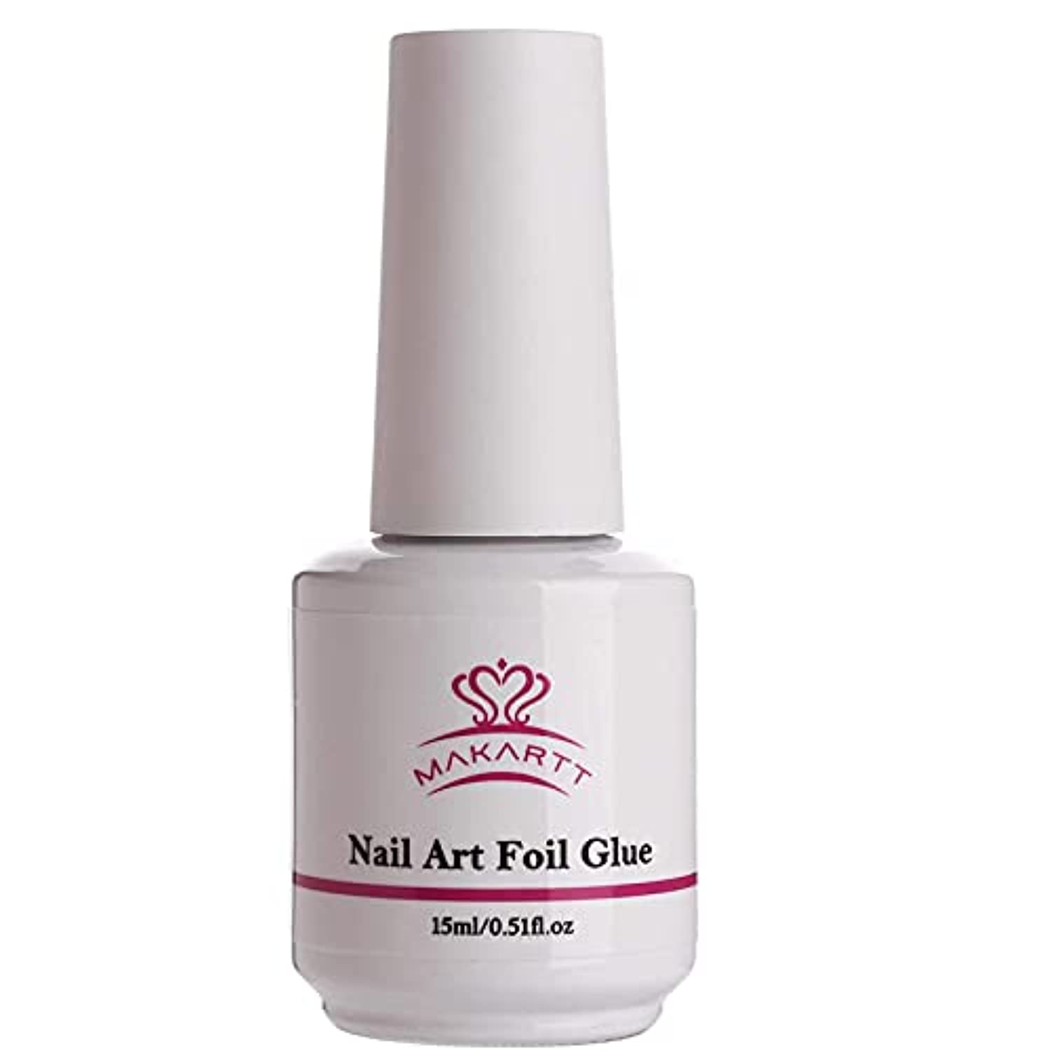 Makartt Nail Foil Nail Art Foil Glue Gel for Foil Stickers Nail Transfer Manicure 15ML Bundle with 10 Sheets Nail Foil Transfer Sticker Kit