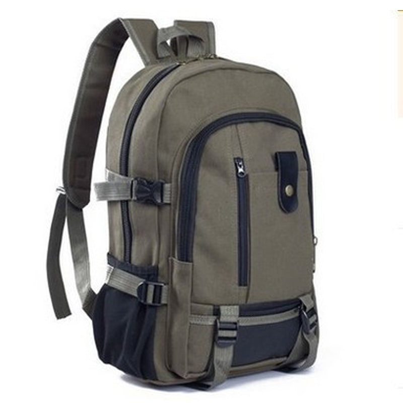 Large Capacity Canvas Gym Backpack for Outdoor Sports and Fitness
