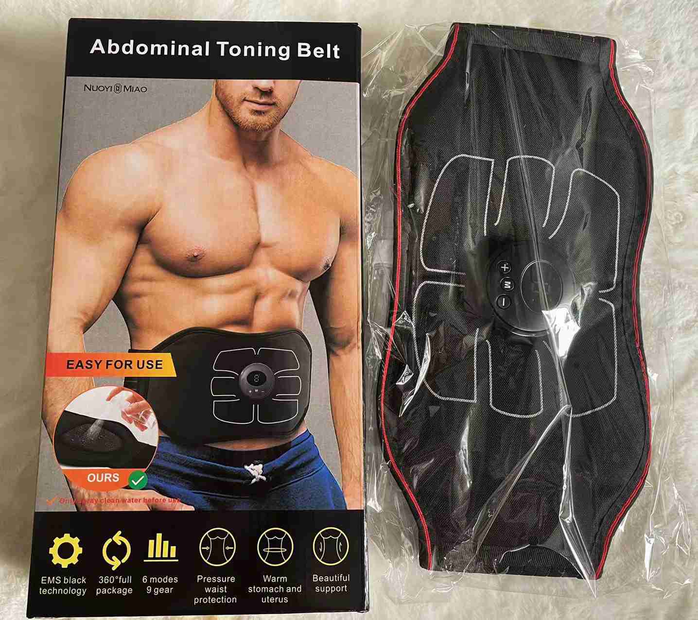 ABS Stimulator, Ab Machine, Abdominal Toning Belt Workout Portable Ab Stimulator for Home & Office Fitness