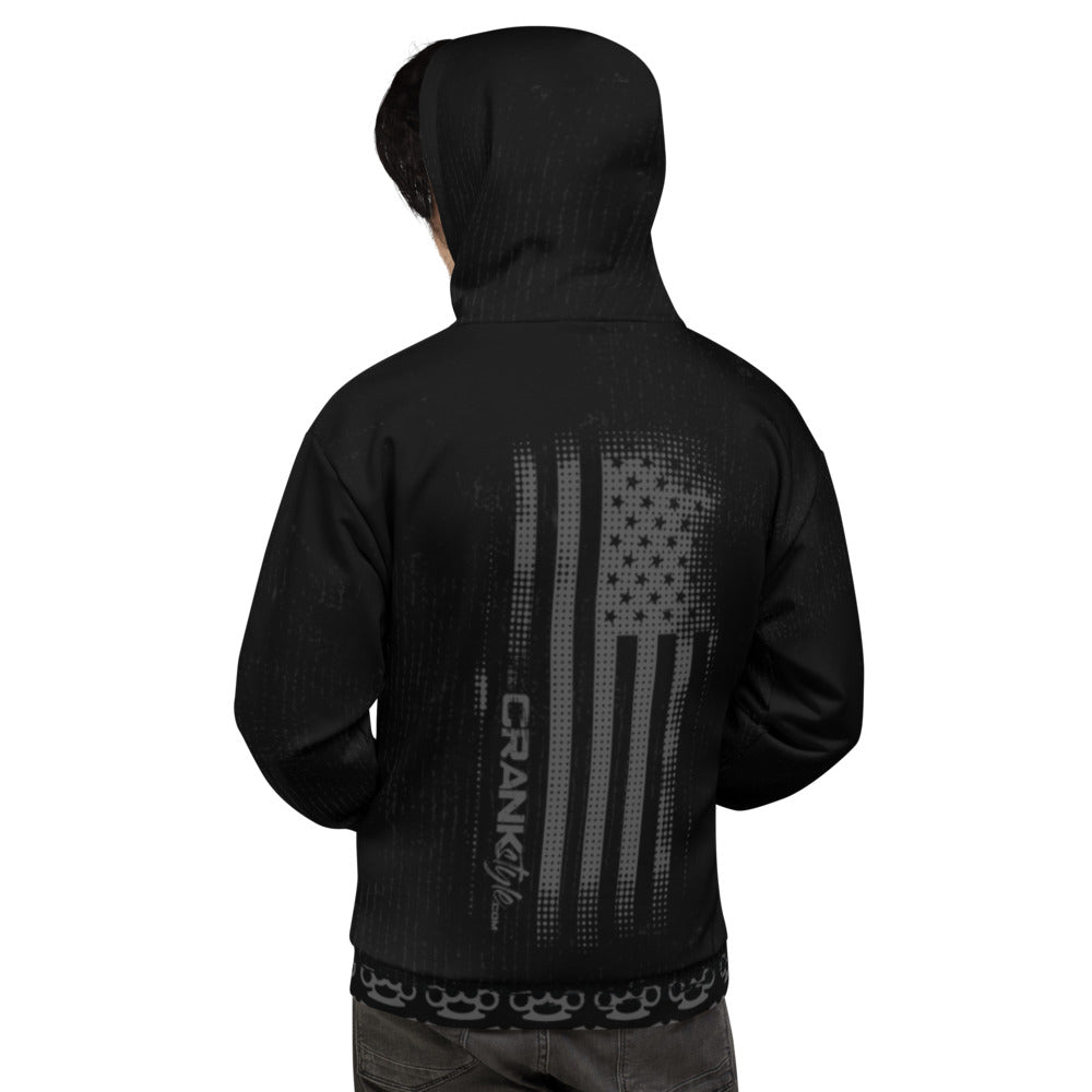 Black, Grey & White Brass Knuckle Hoodie - Unisex Comfort Fit