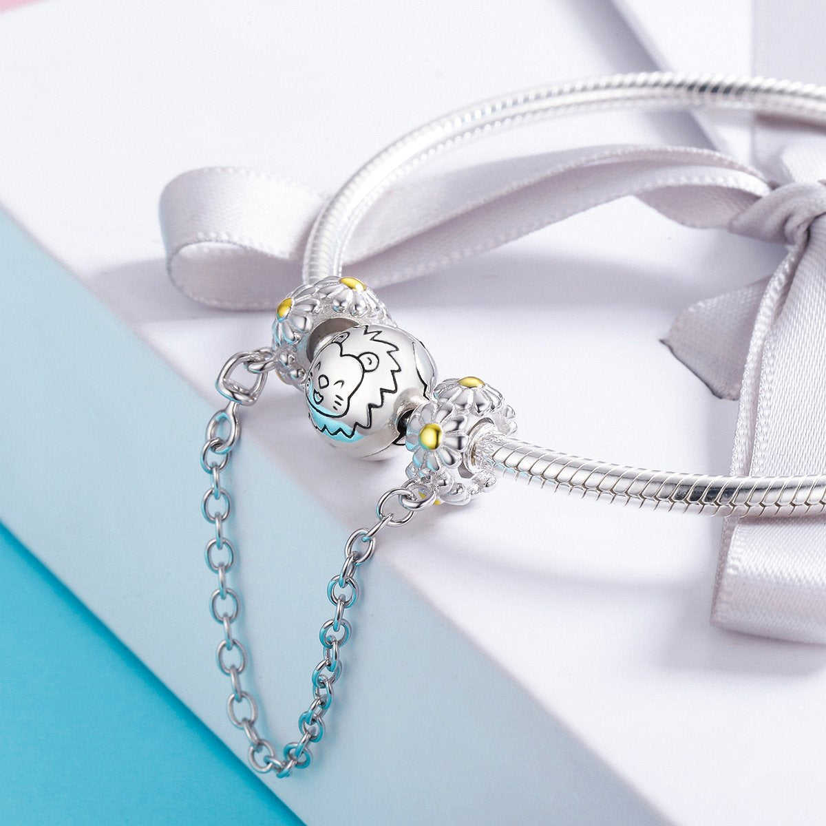 Sterling 925 Silver Daisy Charm Pendant for Pandora & European Bracelets