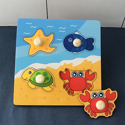 Wooden Roller Coaster Early Learning Educational Puzzle Math Toy for Children 1-3 Years