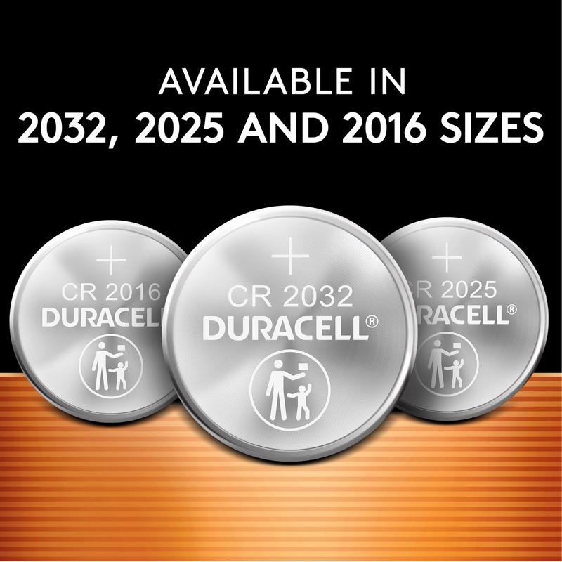 Duracell Lithium Coin 2025 3V Electronic/Watch Battery 4-Pack