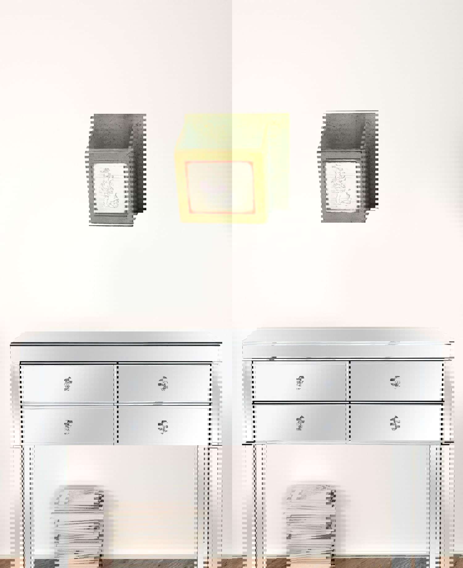 Green Rustic Horizontal Newspaper & Magazine Rack | 36x12